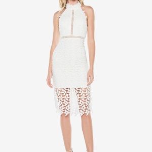 White Bardot Gemma Lace Dress
